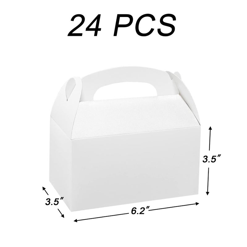 Xxcxpark 24 PCS White Gift Boxes 6.2x3.5x3.5 inches, Party Favor Kraft Paper Gift Packaging Box with Lid for DIY Crafting, Cube, Cupcake, Kraft Present Boxes for Birthday, Wedding - Image 2